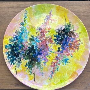 Anatoli TUROV signed hand painted 13” wall plate signed. Gorgeous